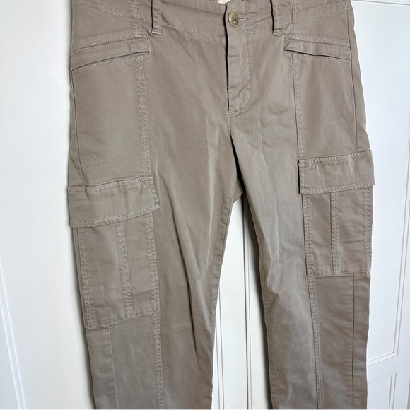 New! Max Mara Weekend Cargo Chino 3 Pants Doris 12 Khaki - Picture 9 of 10